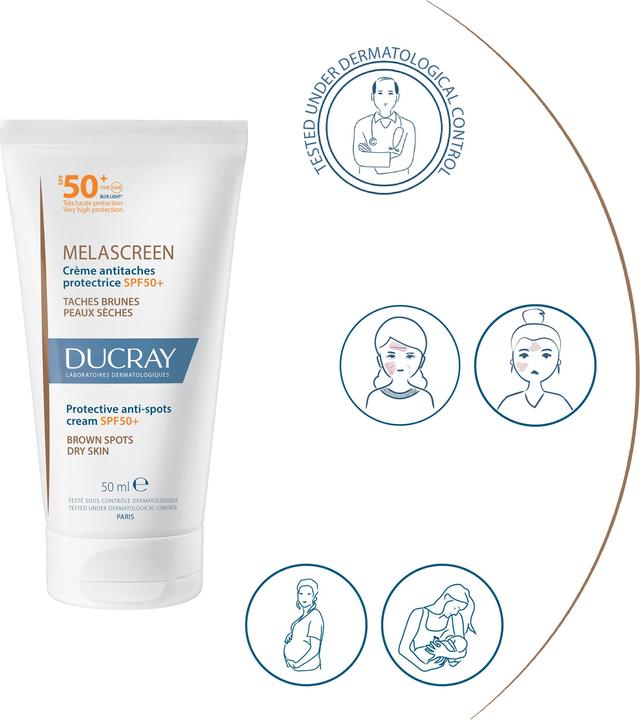 Immagine prodotto Ducray Crema Melascreen anti-macchie (Crema solare, SPF 50+, 50 ml, 68 g)