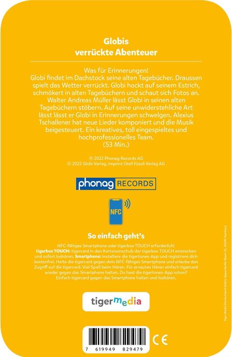 Produktbild Tigermedia tigercard - Globis verrückte Abenteuer (Schweizerdeutsch)