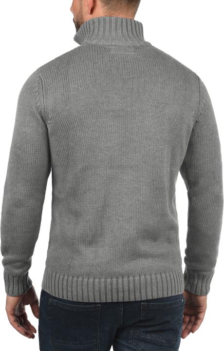 Actual product image Solid Petro Men's Jumper Chunky Knit Pullover Troyer With Zipper (S)