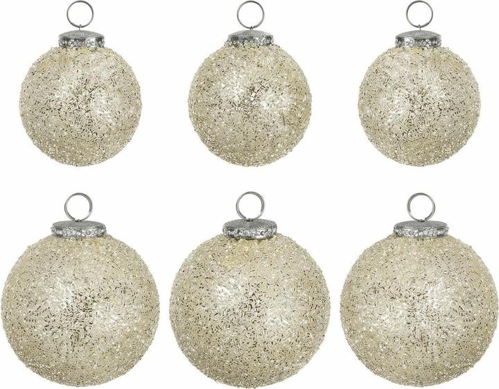 Loberon Weihnachtskugel 6er Set Shariz gold (6 -teilig)
