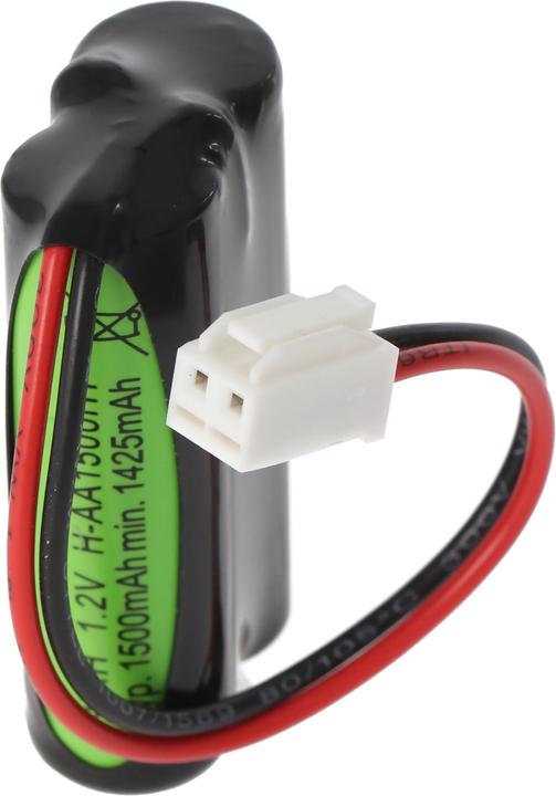Produktbild XCell Notleuchtenakku NiMH 2,4V 1500mAh F1x2 Mignon mit 100mm Kabel ersetzt ABB 11190038V/55 (1 Stk., 1500 mAh, Akku)