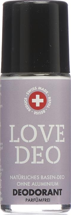 Produktbild Schnarwiler LOVE DEO Basen Deodorant ohne Aluminium parfümfrei Roll-on (Roll-on, 50 ml)