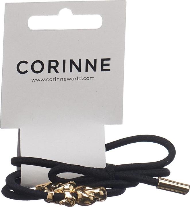 Immagine prodotto Corinne Mondo - Cravatta per capelli con dettagli in metallo nero (Elastico per capelli)