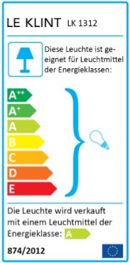 Label énergétique Le Klint Swirl 2 (E27)