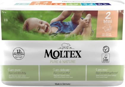 Moltex Öko Couches écologiques, Mini (3-6 kg) (Taille 0)
