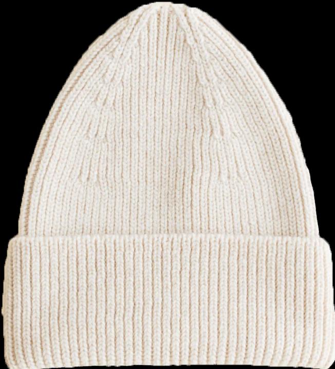 Hvid Beanie Fonzie Cream