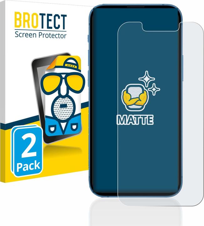 Actual product image BROTECT Anti-glare screen protector matt (2 Piece, Apple iPhone 13 mini)