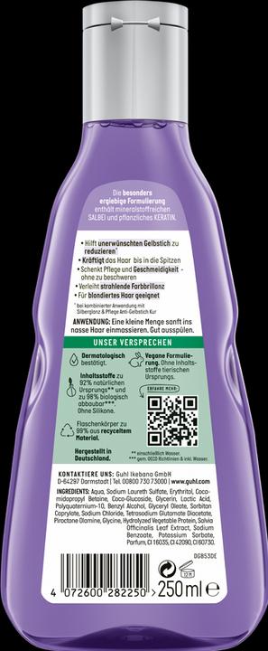 Actual product image Guhl Silberglanz & Pflege Shampoo (250 ml, Liquid shampoo)