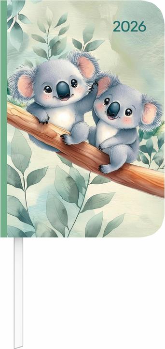 Actual product image Alpha Edition Lady Journal Mini Koala 2026 - Taschen-Kalender 8x11,5 cm - Muster - Weekly - 144 Seiten - (German)