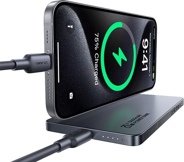 Actual product image Usams Powerbank indukcyjny 5000mAh 20W PD Fast Charge titanium CY Series 5KCD23102 (US-CD (5000 mAh, 20 W)