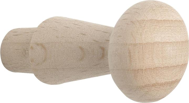 Alles im griff Mantelhaken Horus zum Einbohren ø 10 x 12 mm, Tiefe 35 mm, Buche roh