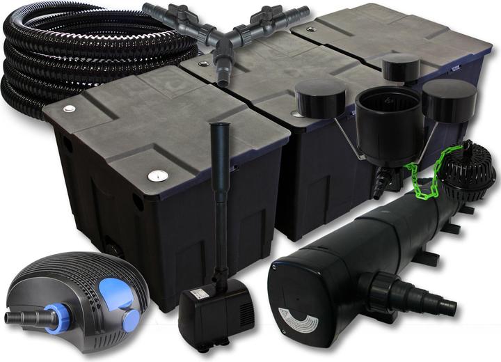 Produktbild SunSun Filter Set 90000l Teich 72W UVC 100W Pumpe Schlauch Skimmer Springbrunnen