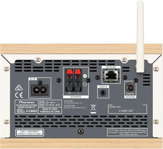 Produktbild Pioneer X-Cm66d (CD Player, WLAN, Bluetooth, Spotify Connect, 2x 15 W)