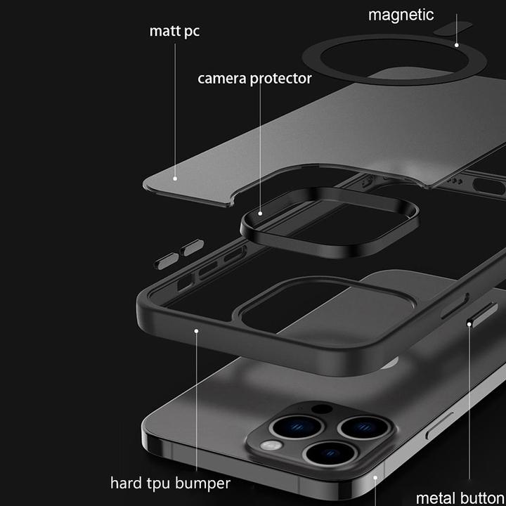 Actual product image Cadorabo Case for Apple iPhone 12 / 12 PRO compatible with Magsafe Protective Cover (Apple iPhone 12, Realme 12 Pro+)