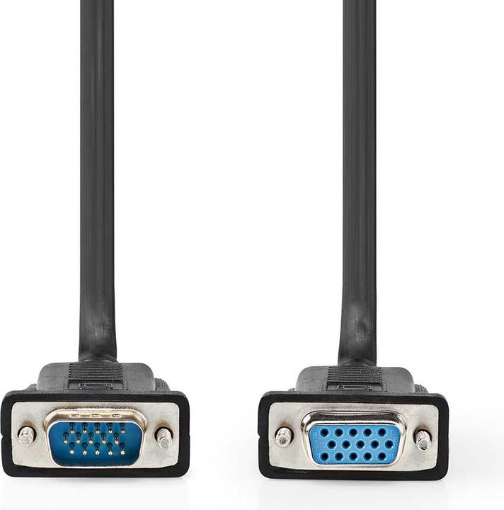 Produktbild Nedis VGA-Kabel | VGA Stecker | VGA Buchse | Vernickelt | Maximale Auflösung: 1280x800 | 5.00 m | Ru (5 m, VGA)