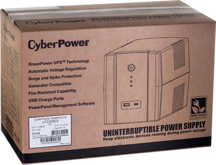 Actual product image Cyberpower UT2200EG-FR 2200VA/1320W (2200 VA, 1320 W, Line-interactive UPS)