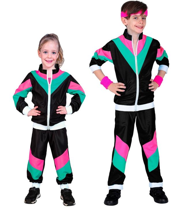 Produktbild Widmann 80er Jahre Schwarzer Jogginganzug für Kinder (122, 128)