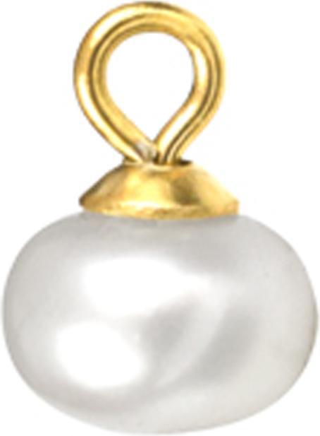 Immagine prodotto Star Piercing Anhänger vergoldet grosse Perle weiss (senza ottone, Acciaio chirurgico 316L)