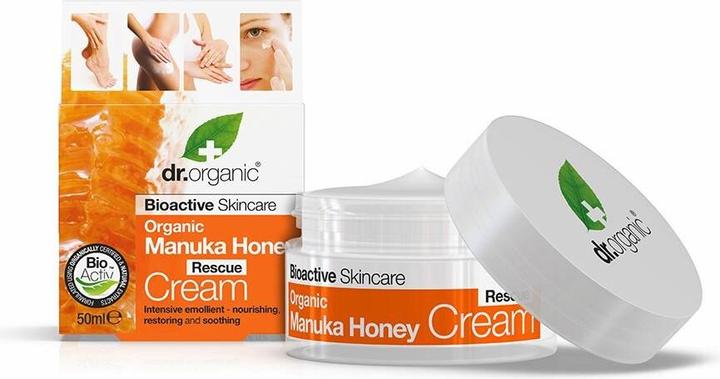 Image du produit Dr. Organic Dr Organic Manuka Honey Rescue Cream 50ml (Crème pour le corps, 50 ml)