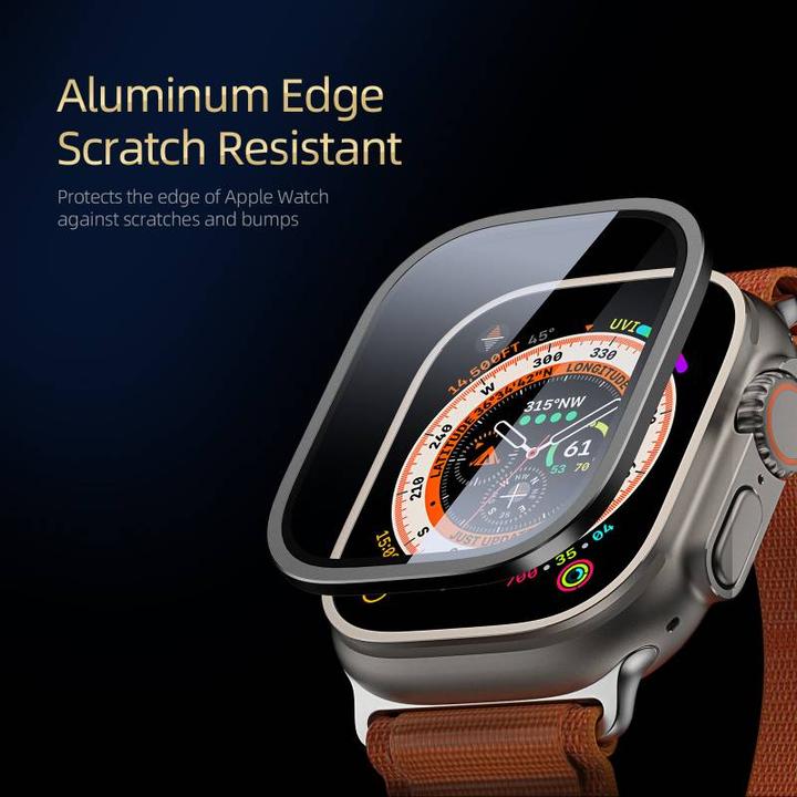 Immagine prodotto Dux Ducis Vetro temperato Flas con cornice in alluminio per Apple Watch Ultra 49 mm - nero