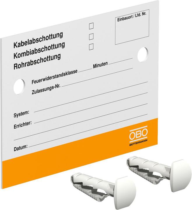 Produktbild OBO Bettermann OBO Kennzeichnungsschild f. AbschottungsSysteme