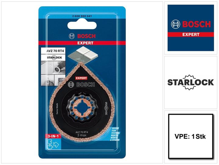 Actual product image Bosch Professional Zubehör EXPERT 3 max AVZ 70 RT4 plate for removing joints for multifunctional tools, 70 mm