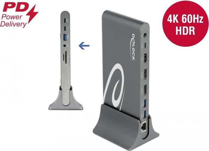 Immagine prodotto Delock Docking station USB-C - USB/SD/LAN/HDMI/DP (USB-C, 3 Porti)