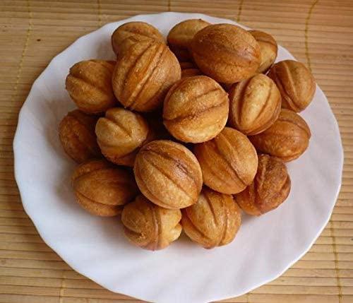 Produktbild Migiris Oreschki Waffeleisen Nussbäcker, Hexennussform Oreschniza, gefüllte Plätzchenform (18 cm, Bratpfanne)