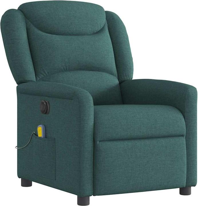 VidaXL Massagesessel Elektrisch Dunkelgrün Stoff