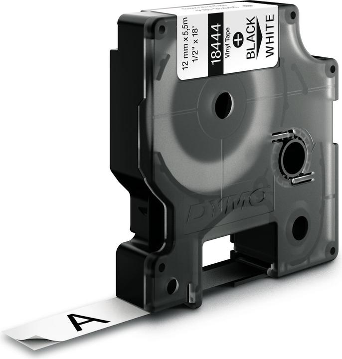 Produktbild Dymo 18444 Vinylband (1.20 cm, Schwarz)