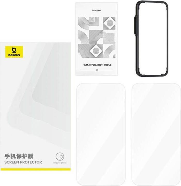 Actual product image Baseus privacy tempered glass Superior HD for iP 11Pro/X/XS +2xcleaning kit and EasyStick (1 Piece, Apple iPhone 11 Pro)