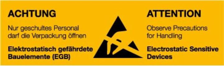 Produktbild Wolfgang Warmbier Warnschild, ESD