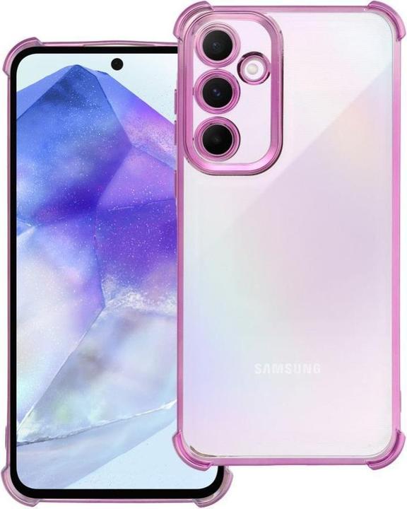 Actual product image OEM Back panel cover Case ANTISHOCK ELECTRO for SAMSUNG A55 pink (Samsung Galaxy A55)