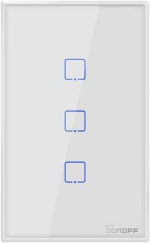 Immagine prodotto Sonoff T2US3C - Interruttore a parete intelligente Wi-Fi a 3 ganci US - Bianco