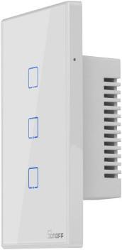 Immagine prodotto Sonoff T2US3C - Interruttore a parete intelligente Wi-Fi a 3 ganci US - Bianco