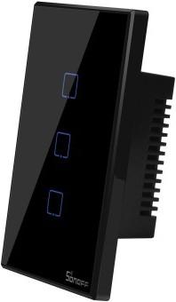 Immagine prodotto Sonoff T3US3C - Interruttore a parete intelligente Wi-Fi a 3 ganci US - Nero