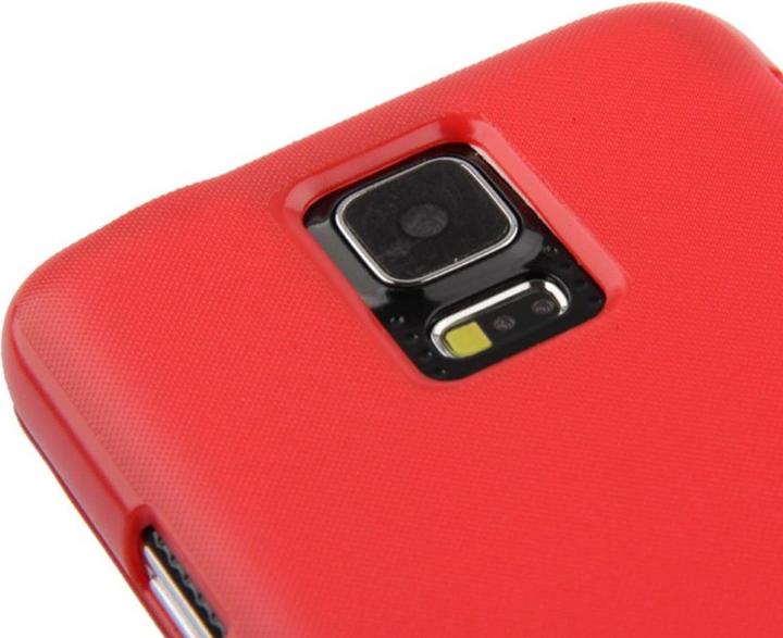 Produktbild König Design Handyhülle Tasche für Samsung Galaxy S5 mini G800 Rot gebürstet (Samsung Galaxy S5 Mini)