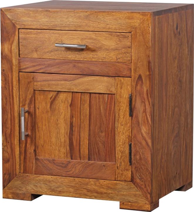 FineBuy Nachtschrank Braun (50 x 60 x 40 cm)