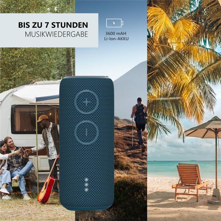 Image du produit Mobile Beat PBS 3600 Bluetooth® Lautsprecher Blau (7 h, Fonctionnement sur piles)