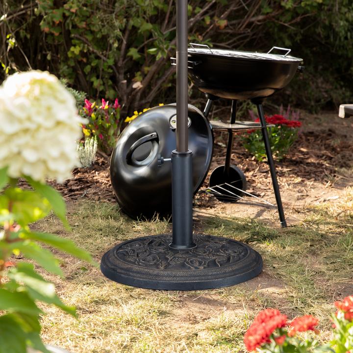 Image du produit Relaxdays Pied de parasol, motifs roses