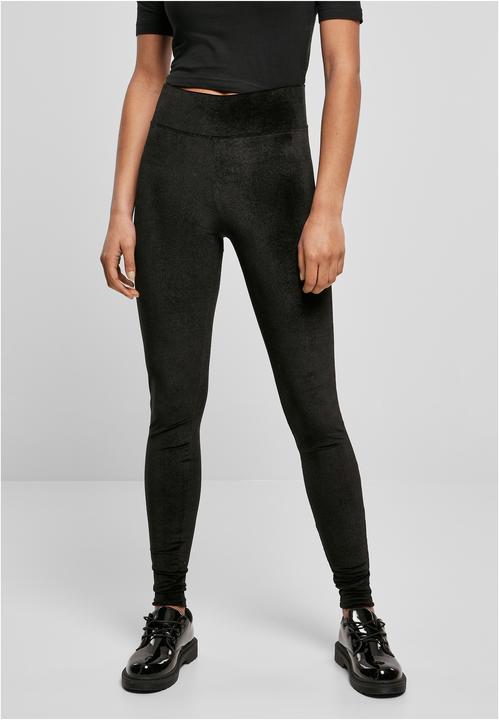 Actual product image Urban Classics Ladies High Waist Velvet Leggings (S)