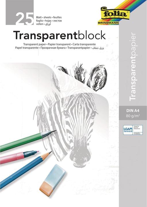 Folia Transparent-Papier-Blöcke (80 g/m², 25 x)