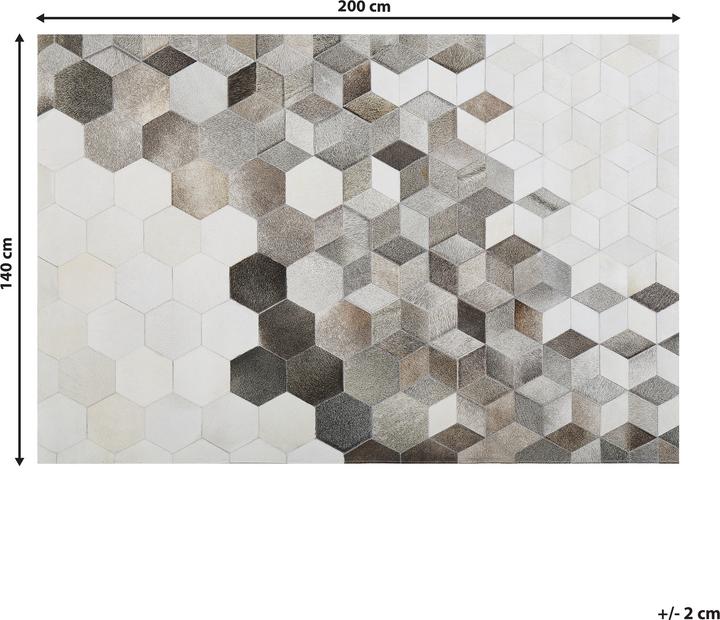Produktbild Beliani Leder-Patchwork-Teppich (200 x 140 cm)