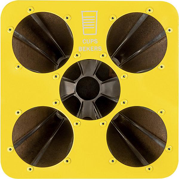 Image du produit ReinigungsBerater Système de tri des déchets BrickBin Collecteur de gobelets noir jaune 65 L avec 5 trous (ouvertures (65 l)