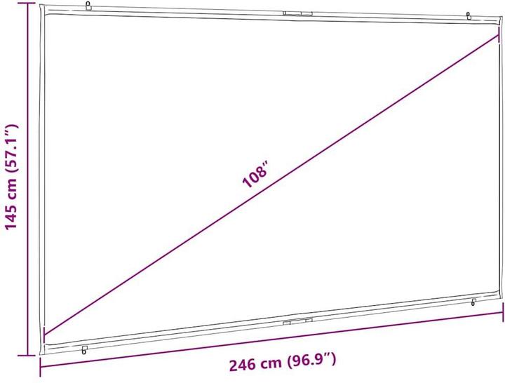 Produktbild VidaXL Beamer Leinwand Wandhängend 108 Zoll 16:9 Projektionswand Leinwand (108", 16:9)