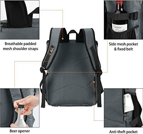 Produktbild Only-Bags.Store Wasserdichte isolierte Kühltasche Grosse Picknick-Rucksäcke Leichte Lunch-Tasche Rucksäcke (30 l)