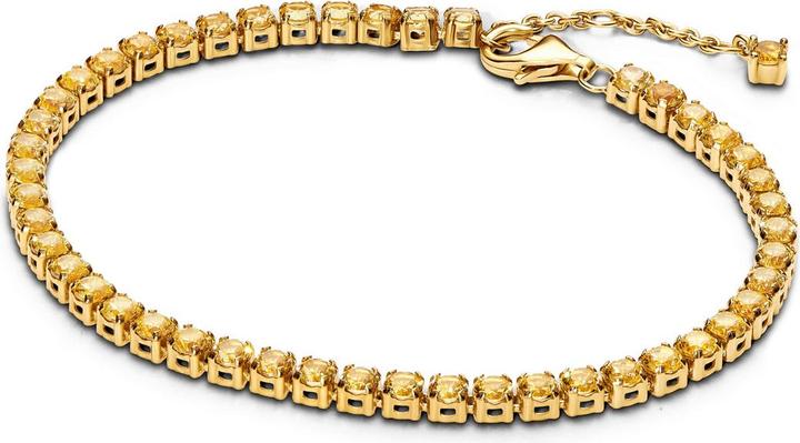 Produktbild Pandora Funkelndes Gelbes Tennisarmband (16 cm, Vergoldet, Metall)