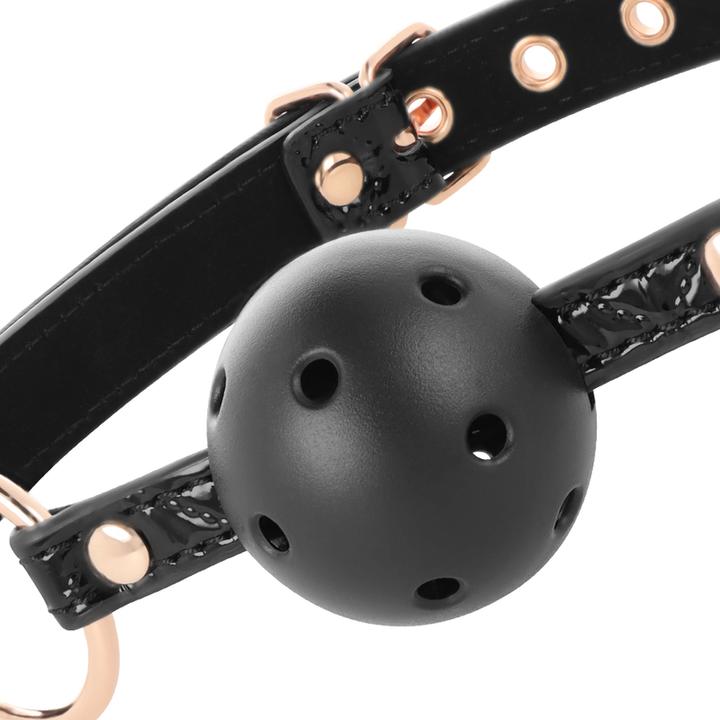 Actual product image Begme Black Edition Ball Gag Vegan Leather