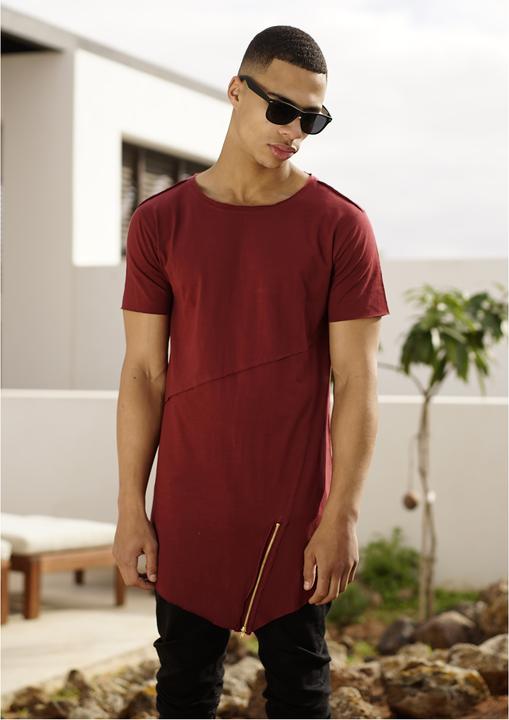 Produktbild Urban Classics Long Open Edge Front Zip Tee (XS)