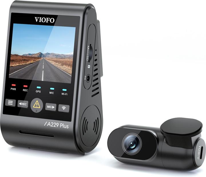 Actual product image Viofo A229 Plus 2CH - Dual dashcam (Built-in display, Bluetooth, Wi-Fi, Night vision, GPS receiver, Built-in microphone, 2K)